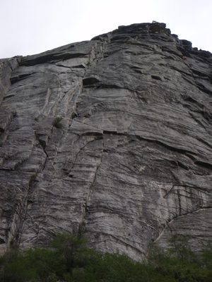 Back at the bottom:  We are surveying our route, which...