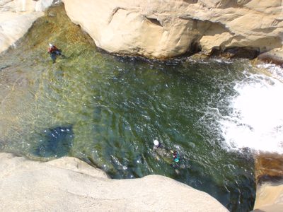 Top of the first jump.  Looks exciting!  At the bottom:...