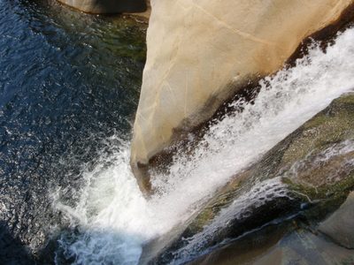 Waterfall next to our rappel.