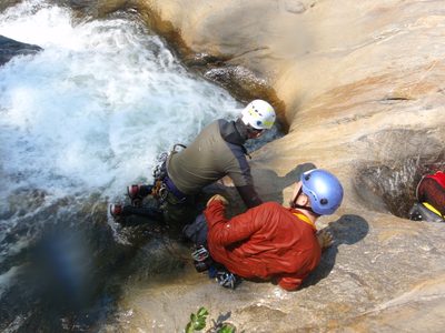 Joel helping Andy out of a particularly violent pot hole...