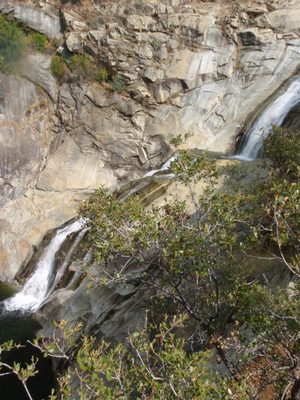 The 250 foot waterfall.