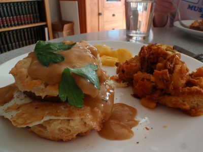 I made vegetarian breakfast sandwiches for breakfast:...