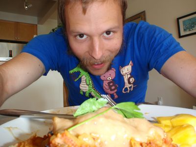 John with his brunch.