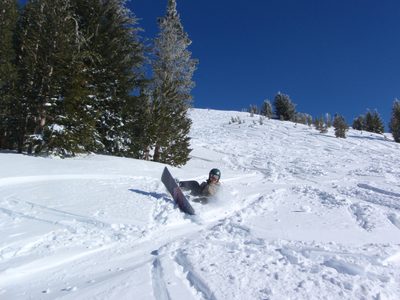 Monica has a little wipe out by the side of the trail. ...