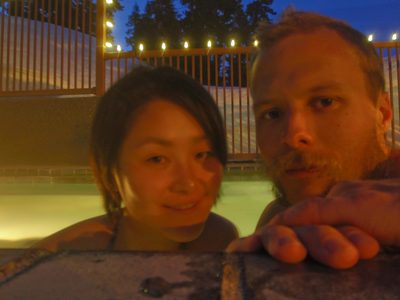 Another self-timer shot, in the hot tub waiting for Alex...