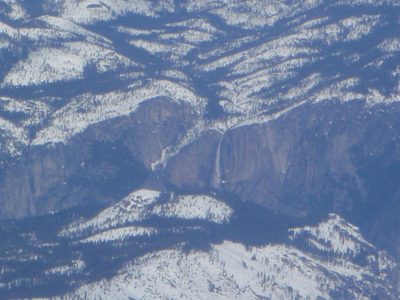 Close up of Yosemite Falls.