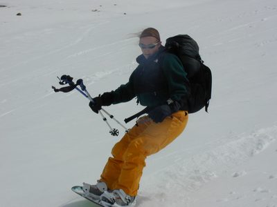 Catherine ripping it up in the Truckee River box canyon.