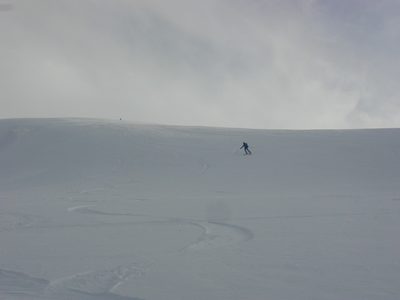 Rachel, cruising down from the top of our hike (unknown...