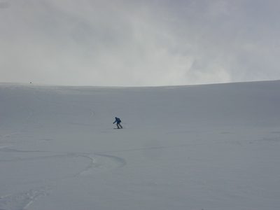Rachel, cruising down from the top of our hike (unknown...