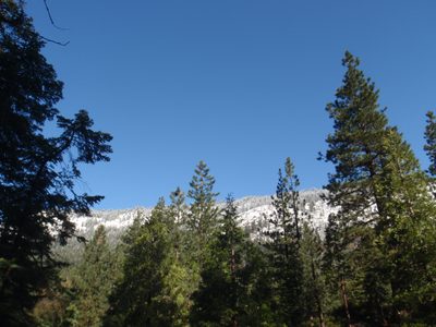 View of the mountains from the snowfall the day before.