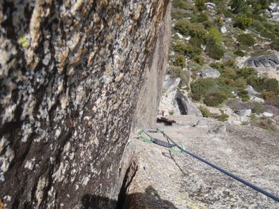 Belaying from the top of Fear of Flying. Check out my...