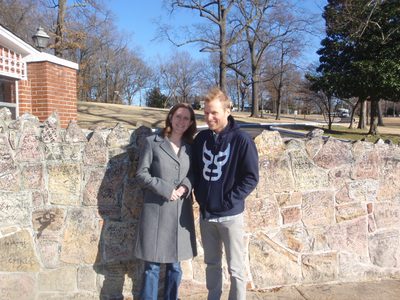 Alison and John in front of Graceland.  Apparently...