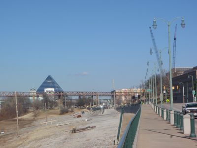 The Pyramid of Memphis (Tennessee).  I think they used...