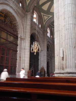 You can see how much the church is leaning by comparing...