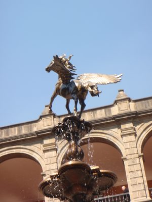 Winged horse fountain in the National Palace