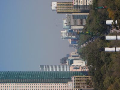 Looking east from Chapultepec castle down Paseo de la...
