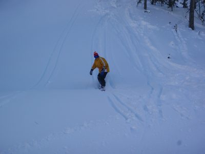 Jay preparing for an epic jump.