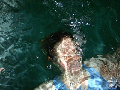 Catherine, underwater.