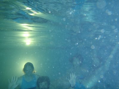 Catherine, Jay, John and Monica underwater again. ...
