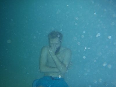 John, holding his breath for a long time on the bottom...