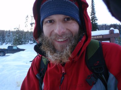 Trying to make my beard white like Santa's.
