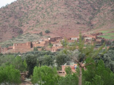A typical Berber mountain town.