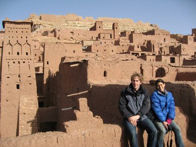 Trevor and Heidi inside the Casbah Ait Bennadou.