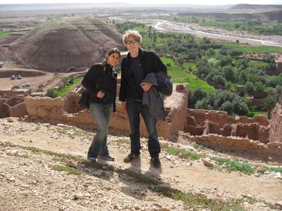 Heidi and Trevor near the top of the Casbah of Ait Bennadou.