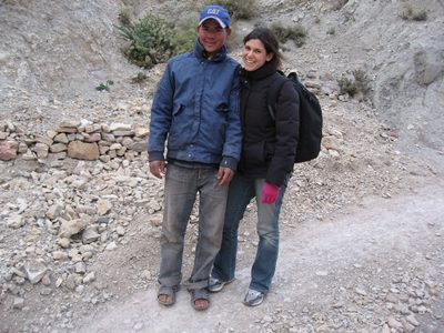 Heidi and our mountain (road) guide.
