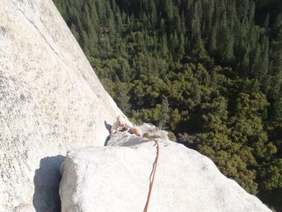 Jeff aiding up the second pitch.