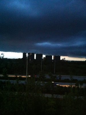 At the office in Hefei: Thunderstorm rolling in around...