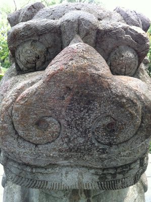Carved Lion on the Sacred Way.