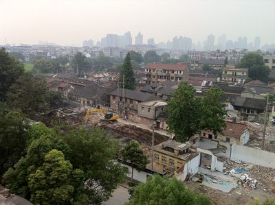 High dynamic range (HDR) shot of condemned neighborhoods...
