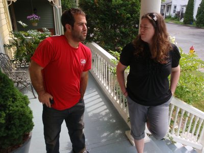 Adam Abeles and Caitlyn, both friends from Stanford on...