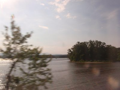 Views of the river from the speeding train. We were sure...