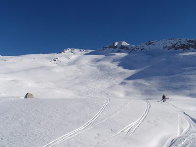 Trudging along to the next drop off.