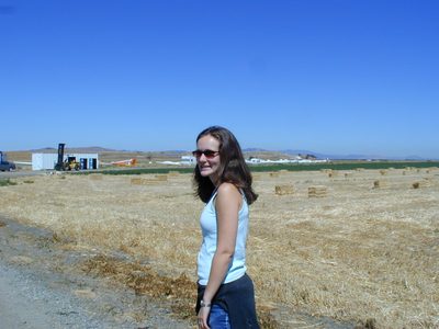 Rachel at the Hollister International Airport.