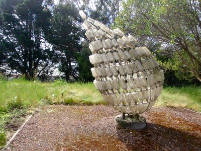 An exhibit in the sculpture garden.