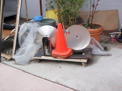 Someone threw away some new looking water fountains.