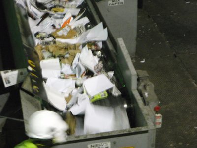 Can you spot the soda can headed for a paper recycling...