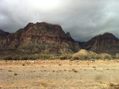 Taking the scenic loop tour in the car on the way to our climb.