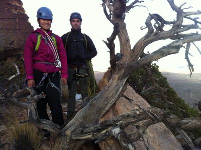 Alex and Monica at the top of Diet Delight (5.9)....