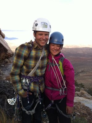John and Monica at the top of Diet Delight climb.