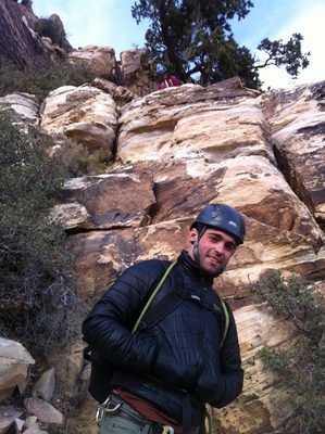 On the very steep descent hike.