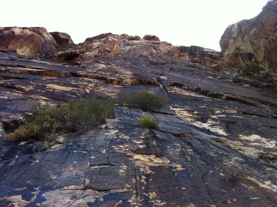 Back at the base of the climb: Basically looking...