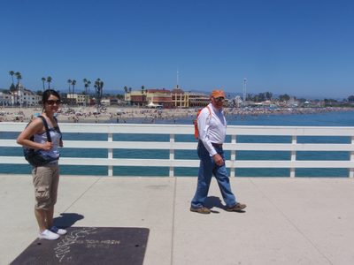 Walking out on the wharf.