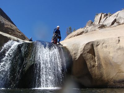 Catherine, jumping off the falls into Teacup #6.  There...