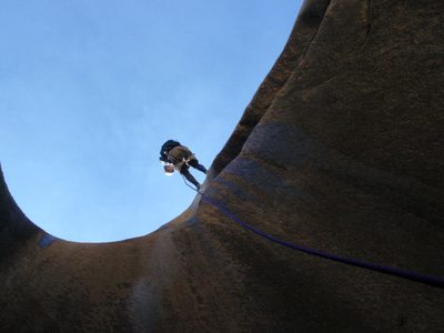 Catherine on rappel number six.  This was a fun rappel...