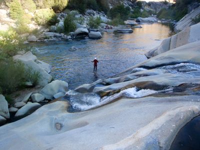 John, standing on a sand bar in the Kern River.  Last...