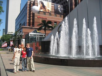 Jamie, Wei and Trevor on Orchard Road.